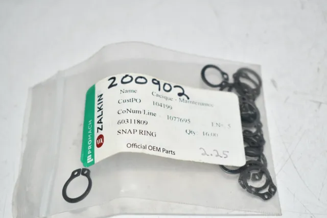Pack of 16 NEW PROMACH Zalkin 60311809 Snap ring