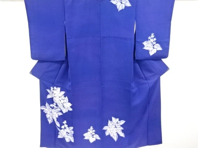 38804# Japanese Kimono / Antique Kimono / Embroidery / Floral Plants