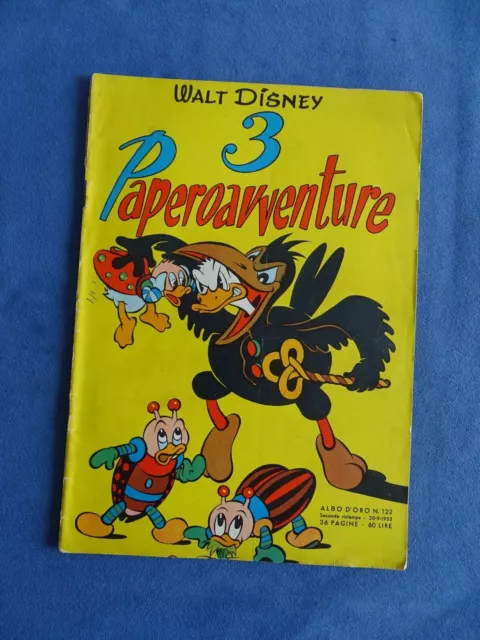 Walt Disney-Albi D'oro N.122/1953-Tre Paperoavventure-Buone Condizioni