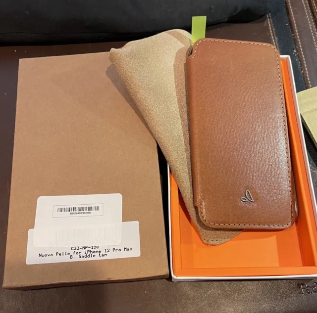 Vaja Leather iPhone 12 Pro Max Nuova Pelle Saddle Tan Mag Safe Case NEW In Box