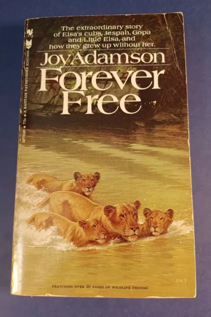 Forever Free by Joy Adamson Bantam Books 1967 Vintage Paperback Book