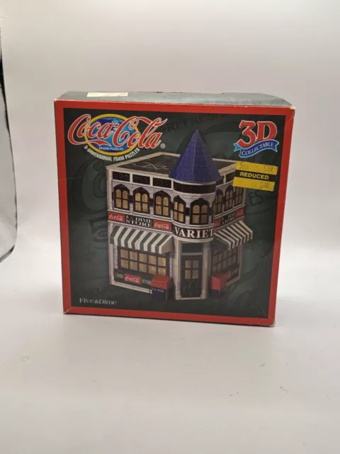 COCA-COLA 3-Dimensional FOAM PUZZLE - Five And Dime Diner  3D - NEW Vintage 1999