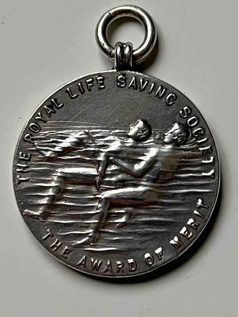 ROYAL LIFE SAVING Society 925 Sterling Solid Silver Medal Award For royal-life-saving-society-925-sterling-solid-silver-medal-award-for