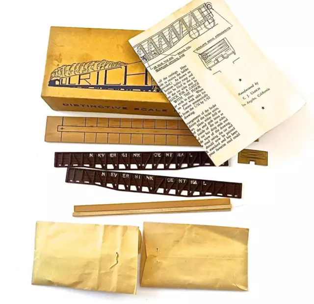 HO Ulrich Wood Craftsman Scarce Neversink RR Composite Gondola  Low Ship Cost