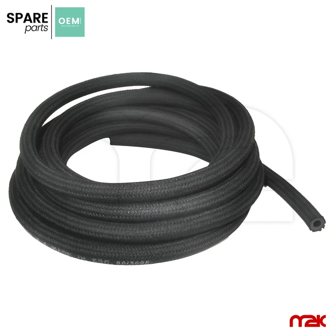 Tubo Benzina Olio In Treccia Tessile Nero 5X10 3Mt Universale Moto Scooter Vespa