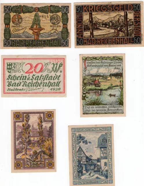 Notgeld – Kriegsgeld – Bad Reichenhall 1919 – 1920 – 1921