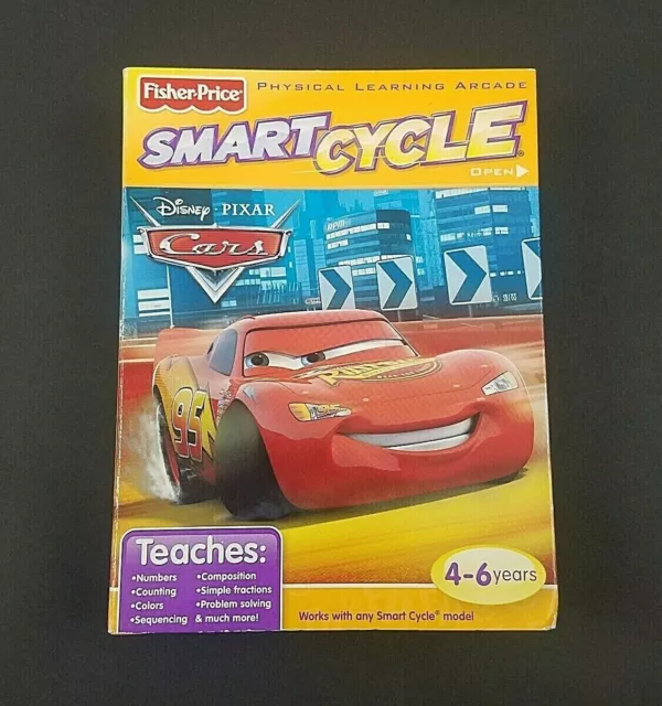NEW Factory Sealed World of Cars 1 Smart Cycle Game Cartridge Lightning McQueen