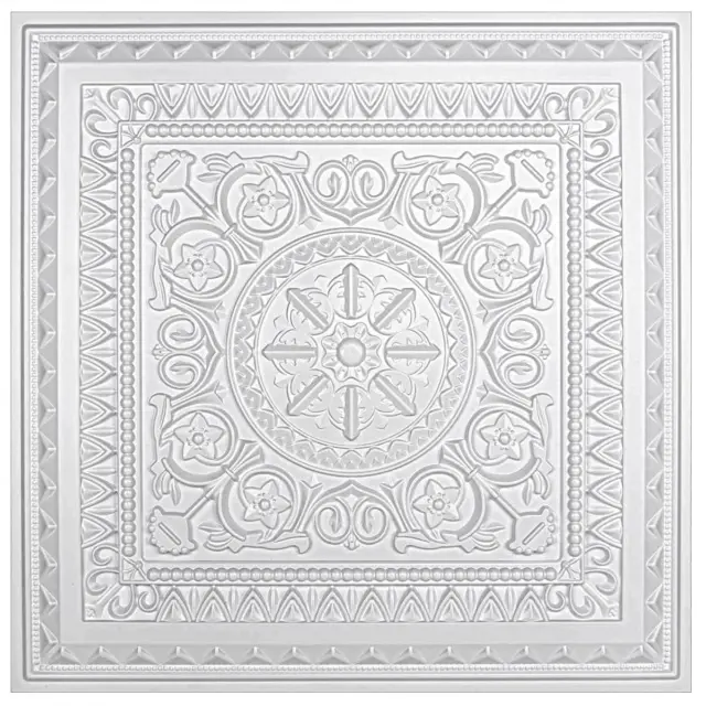 Art3d Drop Ceiling Tiles, Glue up Ceiling Tiles, 2'x2' Plastic Sheet in White 48