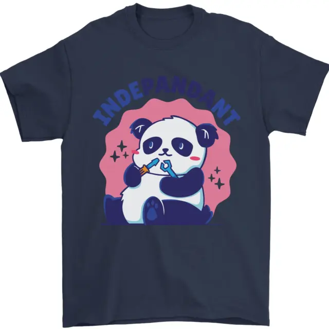 T-shirt da uomo Indepandant divertente indipendente panda orso 100% cotone 4