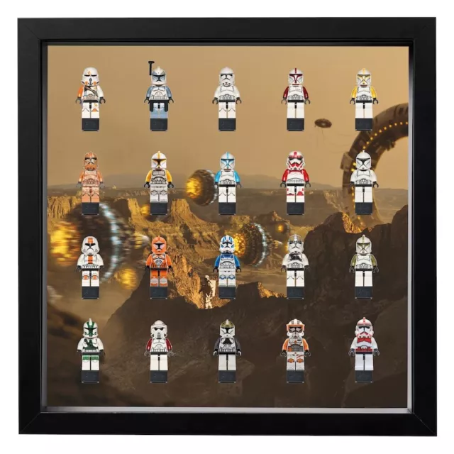 GetStones24 Bilderrahmen für LEGO® Figuren Vitrine für Star Wars Minifigs MF022