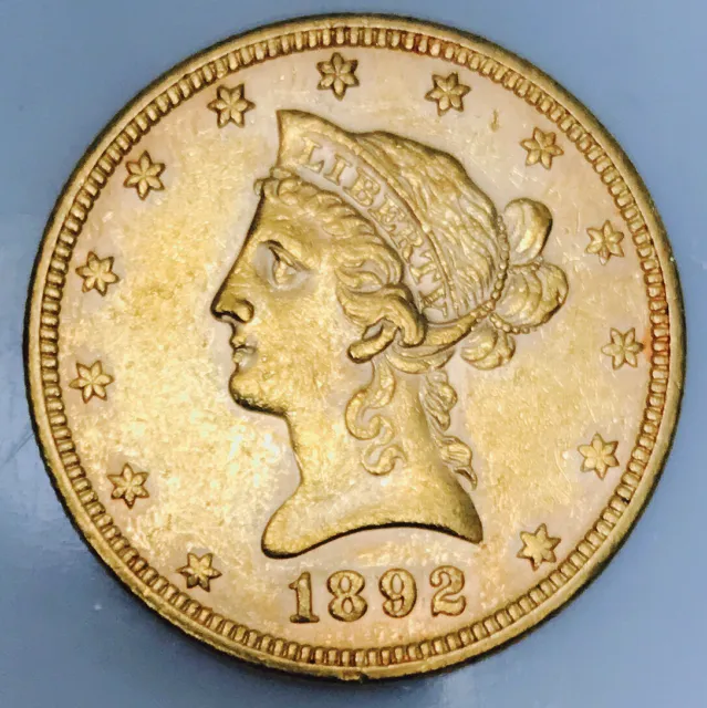 1892 P $10 Gold Liberty! Stunning Luster! Ultra Tough Date! Wow Coin$$ Nr #36519