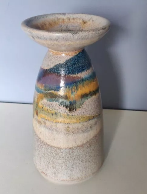 Vase en grès céramique peinte