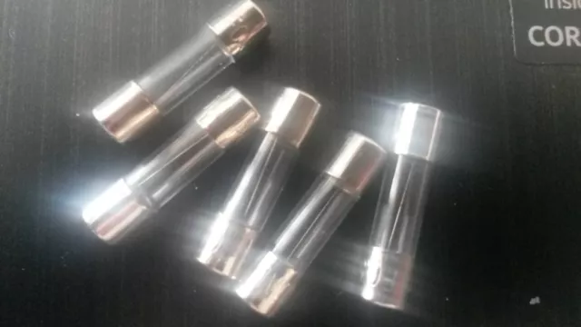 Lot de 5 fusibles rapide 500mA en verre 5x20