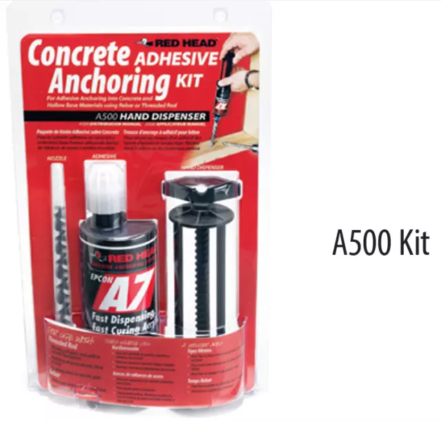 Red Head A7-500 Concrete Adhesive Anchoring Kit A500 Hand Dispenser