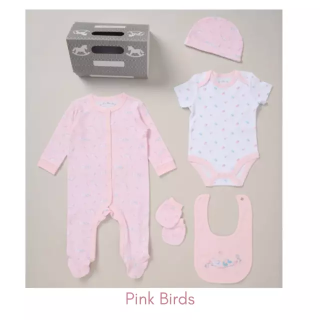 Baby Mädchen Layette Kleidung Geschenkset 5-teilig rosa 0-3 3-6 Monate Baby Mädchen Geschenk 2