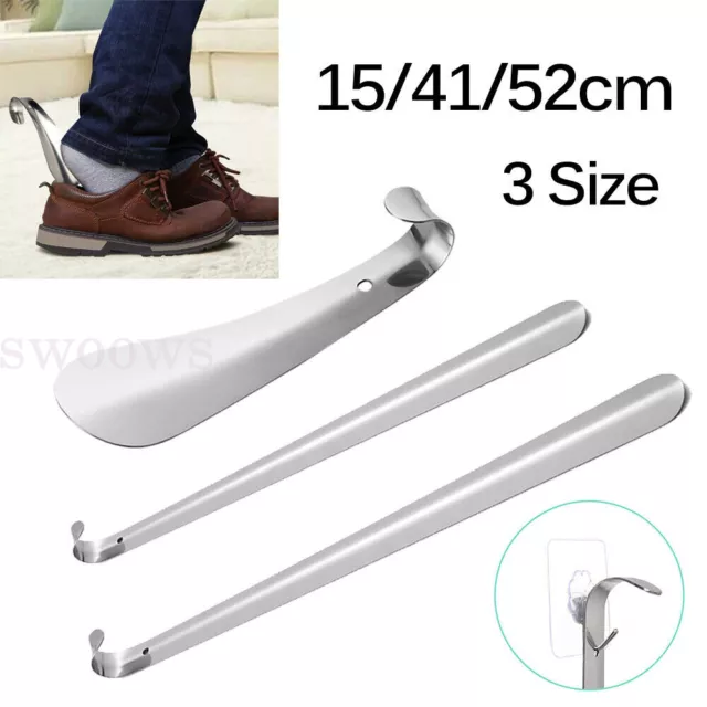 15/41/52cm Shoe Helper Easy Sturdy Shoe Horn Long Metal Handle Slip Aid Shoehorn