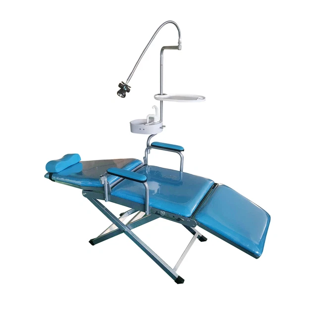 Full Folding Chair Unit With Spittoon Mop Basin For Dental Patient Portable