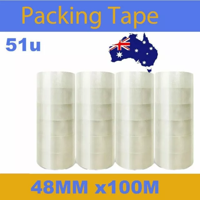 51 um Thick 48mm 100M Heavy Duty Packing Tape Packaging Clear Sticky Sealing AU