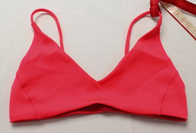 Left On Friday Women's Pool Days Sccop Front Swim Top JL3 Small Red NWT