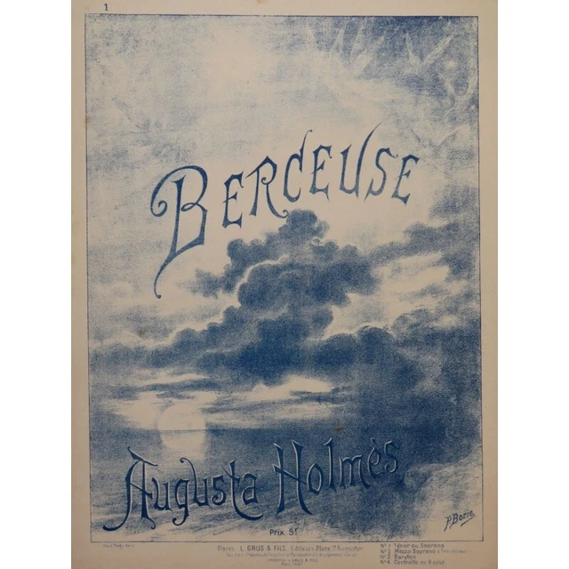 HOLMÈS Augusta Berceuse Chant Piano 1892