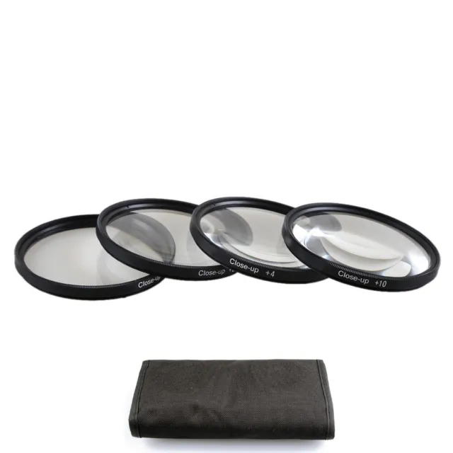 49-77mm+1+2+4+10 Close Up Macro Lens Filter kit for Camer Nikon Pentax Sony DSLR