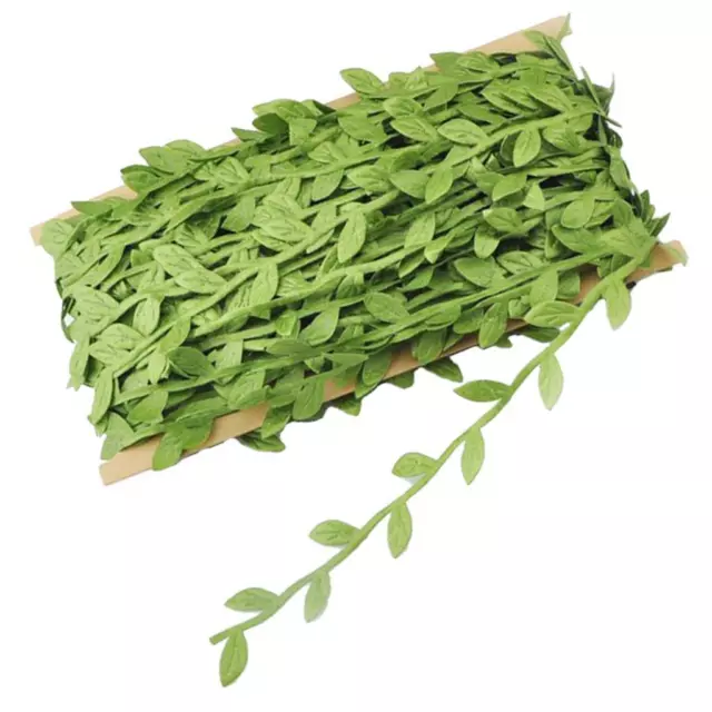 Prettyia 20m Artificial Silk Vine Leaves Fake Plant Garland Home Wall Decors