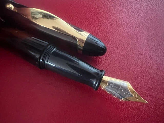Stylo Plume Vintage ERO Noir à Piston - Plume F - Occasion Fabriqué En Allemagne - Pour L'écriture Classique