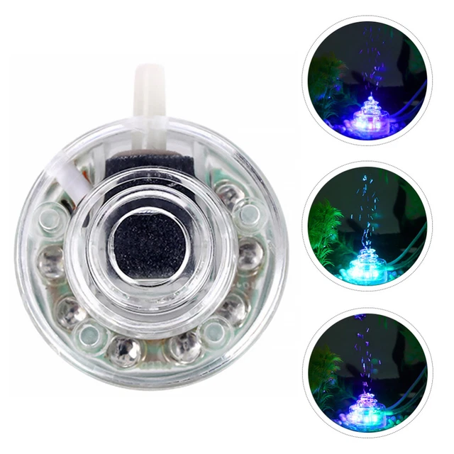 Difusor Bubbler Acuario Luz de inmersión Distribuidor de aire Mini Bomba de aire Luz de acuario