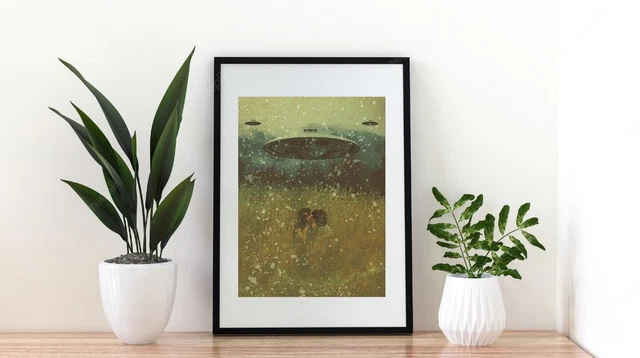 A4 Ufo Attack Martian Lovers  Music Film Art Retro Poster  Culture Print