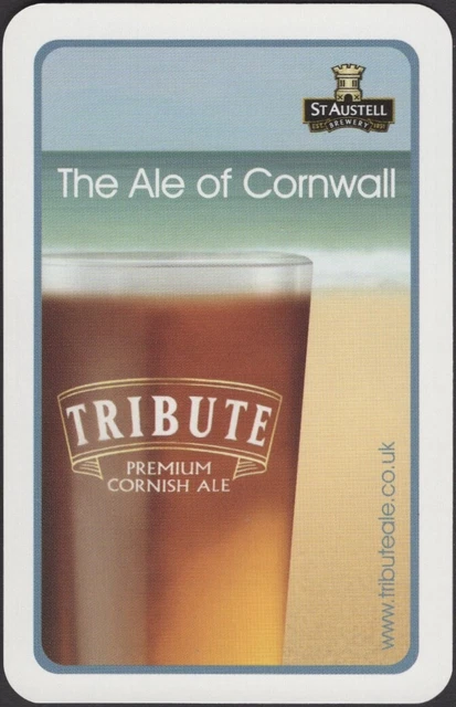 Spielkarten Einzelkarte alt * ST AUSTELL Brauerei TRIBUTE ALE BIER Werbung
