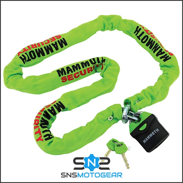 Mammoth serratura di sicurezza moto e catena 10 mm x 1,8 m