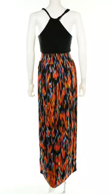 Felicity&Coco 134087 Womens Printed V-Neck Maxi Dress Multi-Color Size X-Small 3