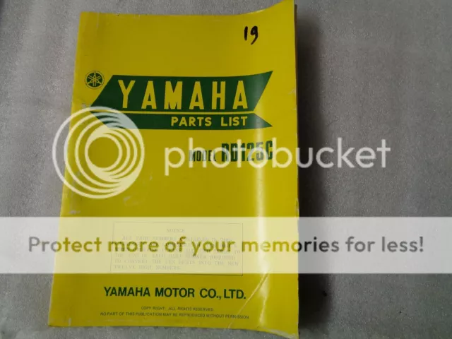 Yamaha Rd125C Parts List  507-28198-61  19