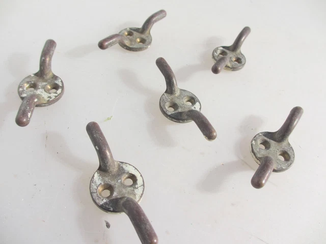 Vintage Brass Blind Tie Back Hook Hanger Bracket Antique Curtain Old Cord Ties 6 3