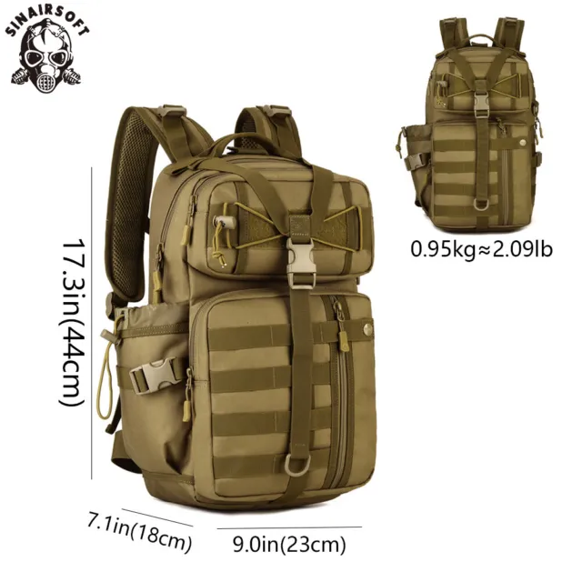 30L Military Backpack Tactical Camping Hiking Molle Travel Rucksack Trek Bag AU 2