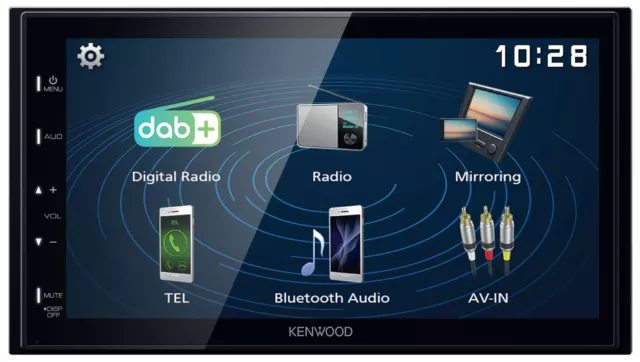 Kenwood DMX129DAB Doppel-DIN MP3-Autoradio Touchscreen DAB Bluetooth USB iPod AU