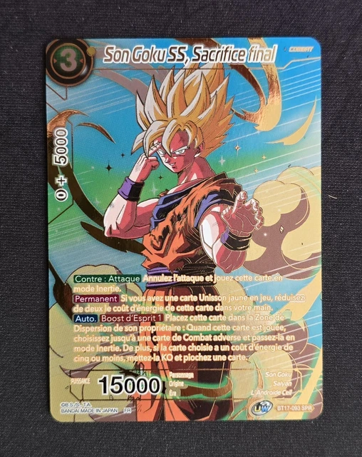 DRAGON BALL SUPER Card Game BT17-093-SPR NM FR Son Goku SS, Sacrifice final  EUR 15,00 - PicClick FR