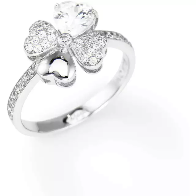 Anneau Amen Femme RQUBB-14 Argent 925 avec Zircons Collection Amour