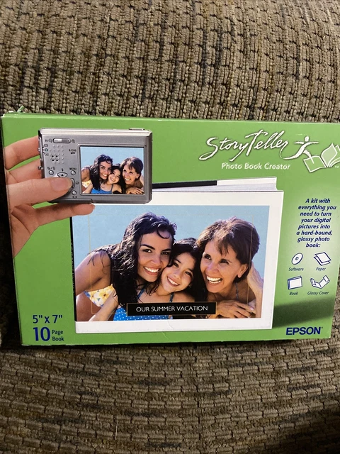 Epson StoryTeller 5x7" 10 Page Photo Book Creator Paper Software & Glossy Cover