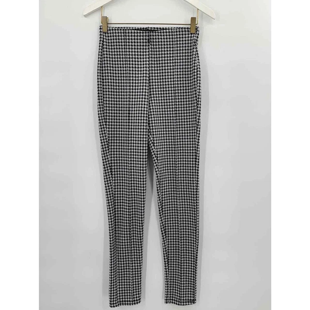 Tahari Ponte Pants XS Leggings Houndstooth Black White  Stretchy Comfy