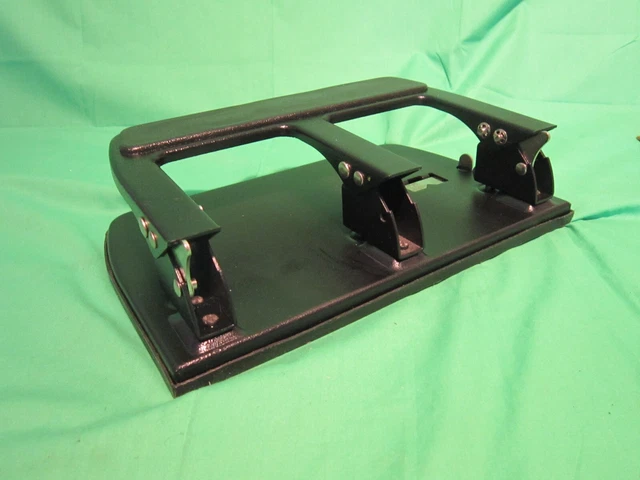 Master MP3 20 Sheet Three-Hole Punch Heavy Duty Oversized Handle Metal Black