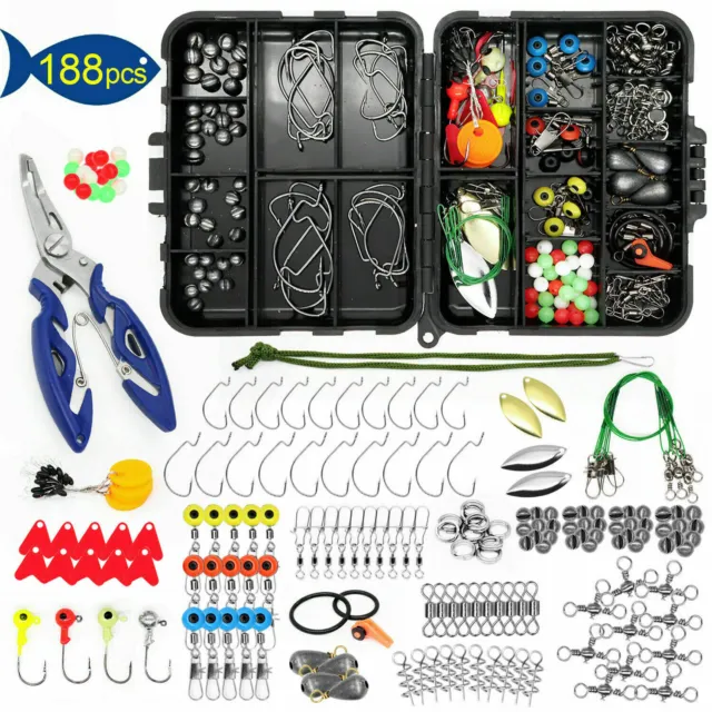201PCS FISHING ACCESSORIES Kit Fishing Tackle Box with Tackle
