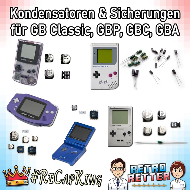 5 Custodie Protettive In Plastica Per Game Boy GB, GBC, GBP, Trasparenti