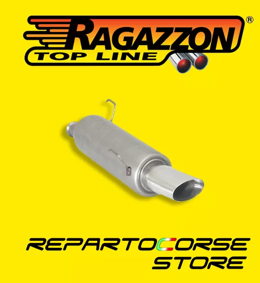 RAGAZZON TERMINALE SCARICO OVALE 110x65mm PEUGEOT 206 1.4 75cv 2000->18.0145.13