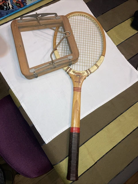Raquette Tennis Bois VICTOR CLÉMENT – Presse ZEPHYR – Très Rare Ancienne