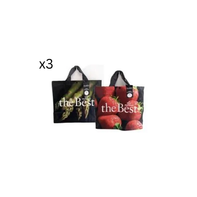 THE BEST MORRISONS Shopping Bags For Life Strawberry Asparagus X3 £12.