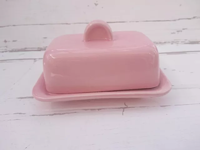 Vintage Retro 50s? Pink Butter Dish Ceramic