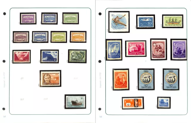 Hungary Stamp Collection on 11 Pages, Ships On Stamps Mint Sets