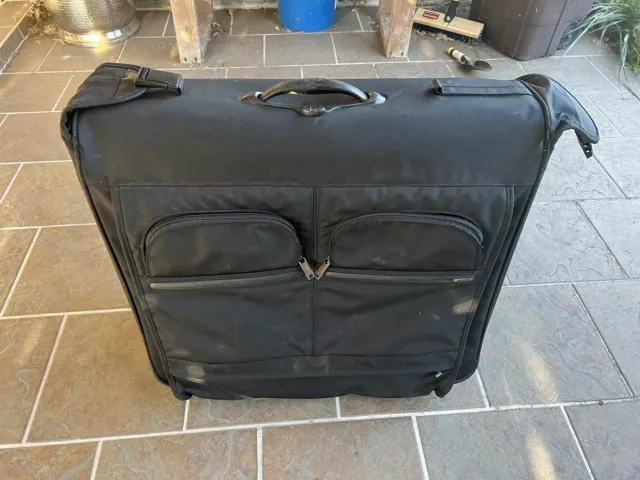 TUMI Black Alpha Ballistic Nylon Long Travel Wheeled Garment Bag Luggage 22032D4