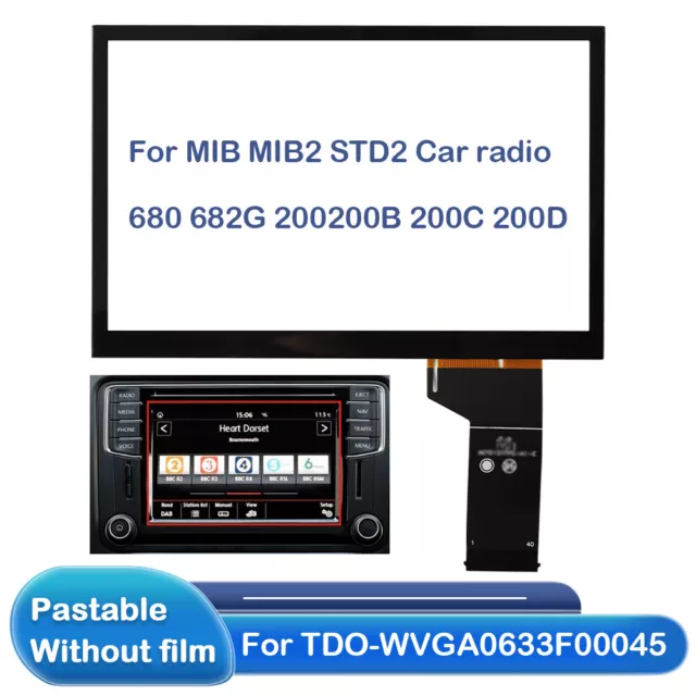 6.5'' Touch Screen Glas TDO-WVGA0633F00045 für VW MIB STD2 682 200 680 Autoradio